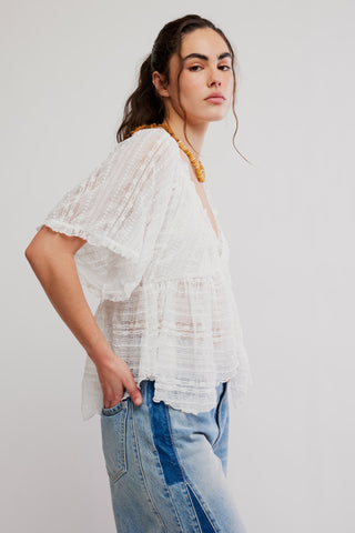 In Your Dreams Lace Top / Clean Ivory