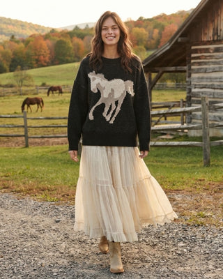 Wild Horse Oversized Sweater / Black