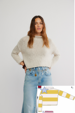 Opal Rugby Stripe Sweater / Lemon Combo