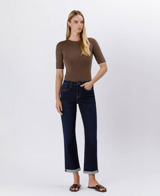 High Rise Cuffed Crop Straight / Time Away