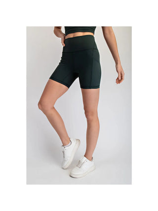 Nylon Butter 6in Biker Shorts / Regency Green