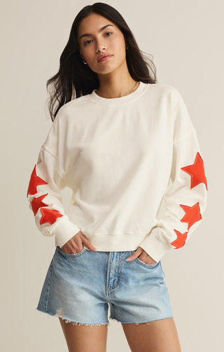 Stars First Date Sweatshirt / Sea Salt