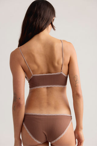 Hometown Micro Rib Bikini / Deep Taupe