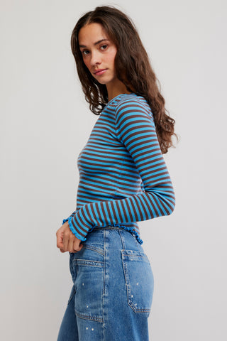 Easy Does It Striped Tee / Blue Combo