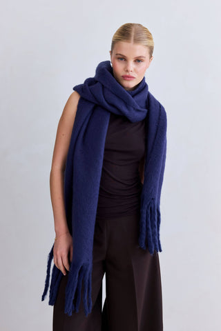 The Reykjavik Scarf - 100% Recycled - Midnight Blue