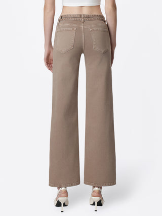 Low Rise Double Melted Wide Leg / Mocha
