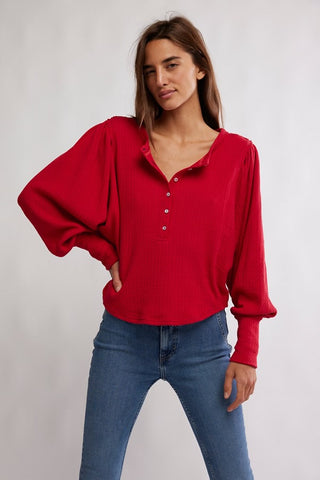 Quinn Knit Top / Salsa