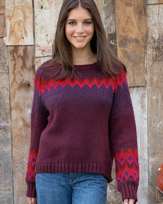 Jaxon Fair Isle Raglan Chunky / Velvety Plum Multi