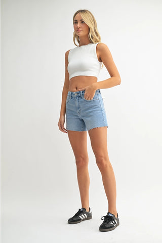 90’s Cut Off Short / Light Denim