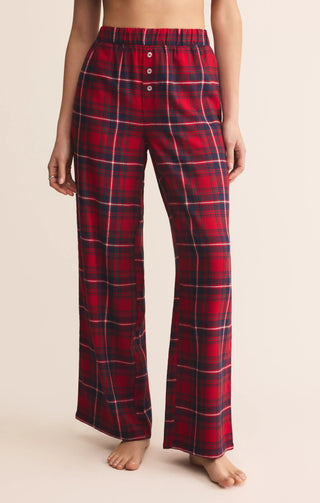 Hangout Plaid Pant / Haute Red