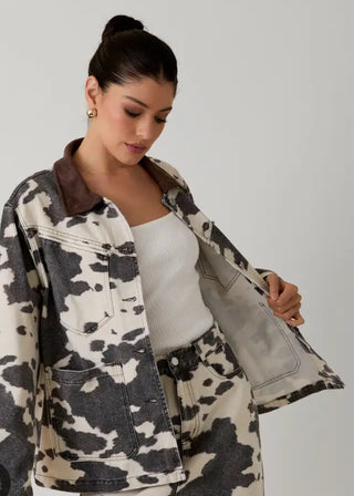 Barn Jacket / Cow Print