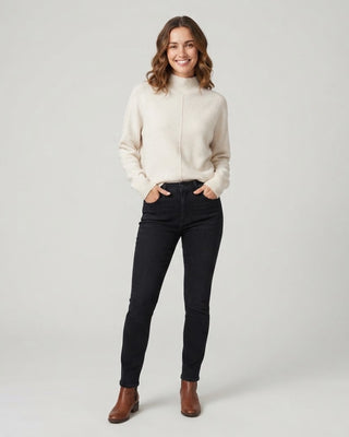 Caro Center Seam Mock Neck Sweater / Oatmeal