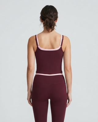 Double Layered Tank Top / Burgundy