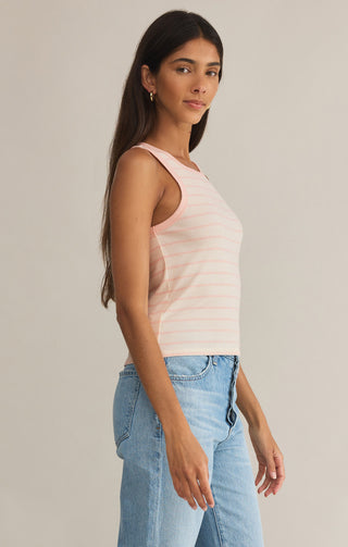 Hadley Striped Tank / Pink Salt