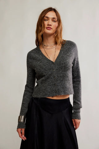 School Girl Cardi / Charcoal Heather