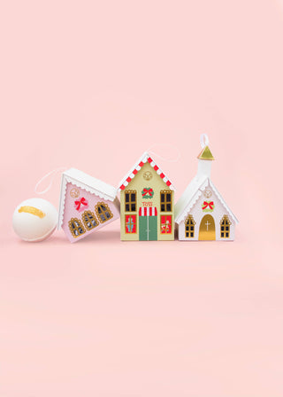 Christmas Village Pink House Bath Balm