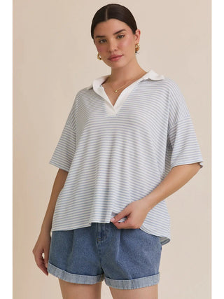 Short Sleeve Boxy Polo Shirt