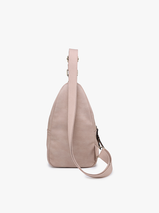 Nikki Dual Compartment Sling Pack Bag: Sand