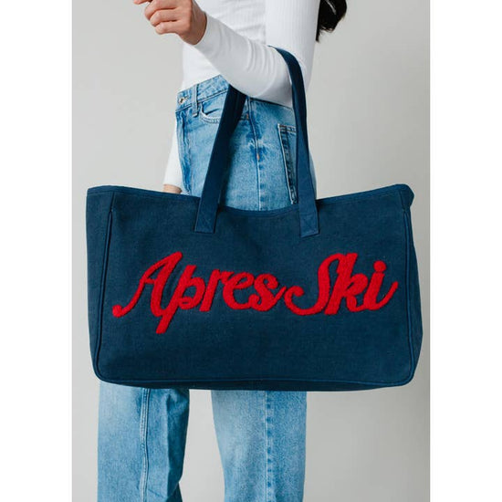 Navy & Red Apres Ski Tote