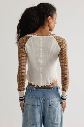 Polly Raglan Tee / Ivory Combo