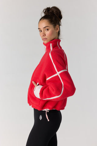 Mountain High 1/2 Zip / Candy Apple W/ Pearl