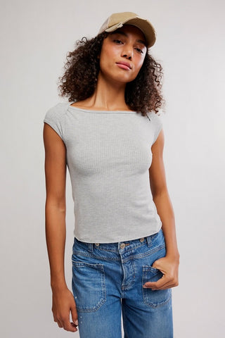 So Soft Seamless Modal Tee / Heather Grey