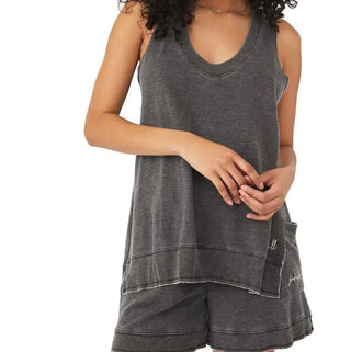 Cozy Girl Distressed Drawstring Shorts