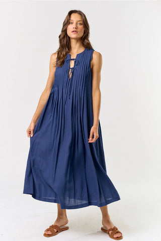 Sleeveless Maxi Dress w/ Front Tie Detail