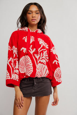 Shell Baby Hoodie / Cherry Combo