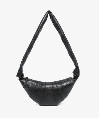 Kara Elongated Croissant Sing Bag / Black