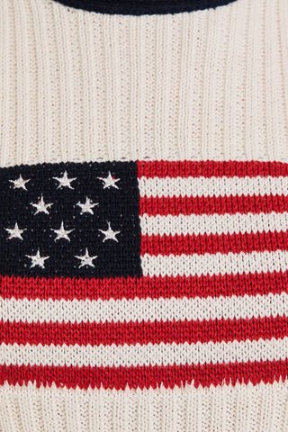 "USA FLAG" RIBBED SWEATER