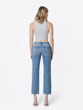Mid Rise Crease Ankle Straight Leg / Kindly