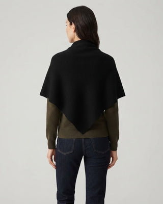 Cashmere Blend Triangle Shawl / Black