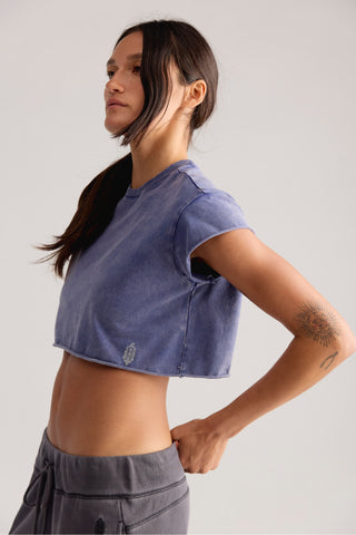 Hot Shot Cropped Tee / True Navy