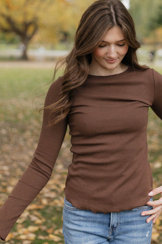 Ribbed Long Sleeve / Espresso