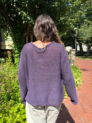 Maui Cropped Chunky Cotton / Purple