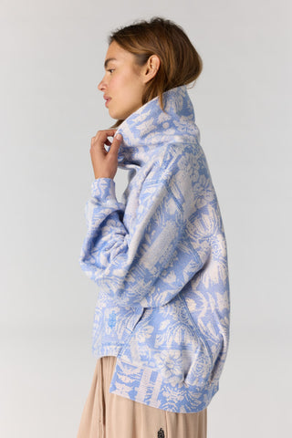 Printed Fireside Funnel / Floral Fairisle