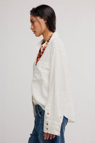 Linen Laurel Top / Clean Ivory
