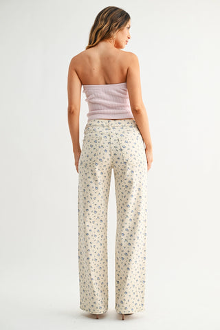 High Rise Vintage Straight / Floral