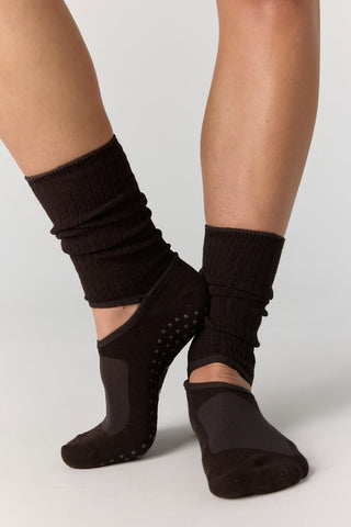 Ballet Buti Grip Sock / Chocolate