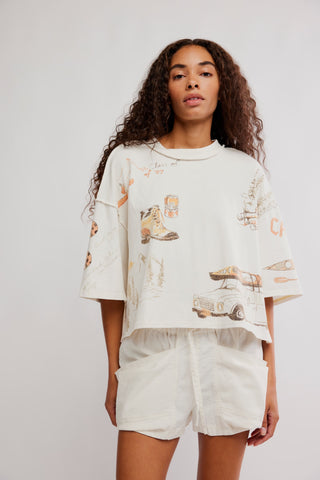 Mountain View Graphic Tee / Ivory Combo
