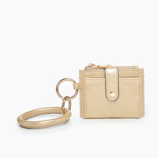 Sammie Mini Snap Wallet w / Bangle / Light Gold