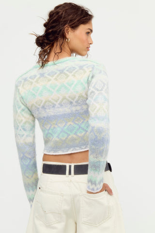 Skye Patterned Cardigan / Arctic Frost Combo