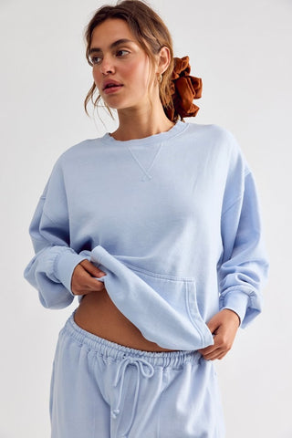 Slow It Down Pullover / Peri Ice