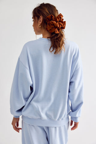 Slow It Down Pullover / Peri Ice
