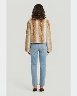 Buckled Faux Fur Jacket / Fawn