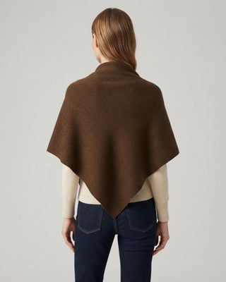 Cashmere Blend Triangle Shawl / Coffee