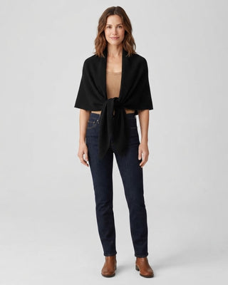 Cashmere Blend Triangle Shawl / Black