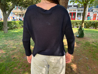 Everyday Ribbed V Mercer / Night Navy