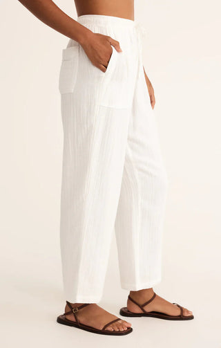Plaza Airy Pant / White
